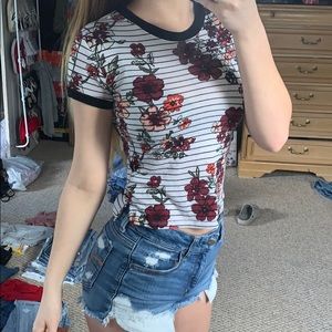 EMPYRE floral crop top